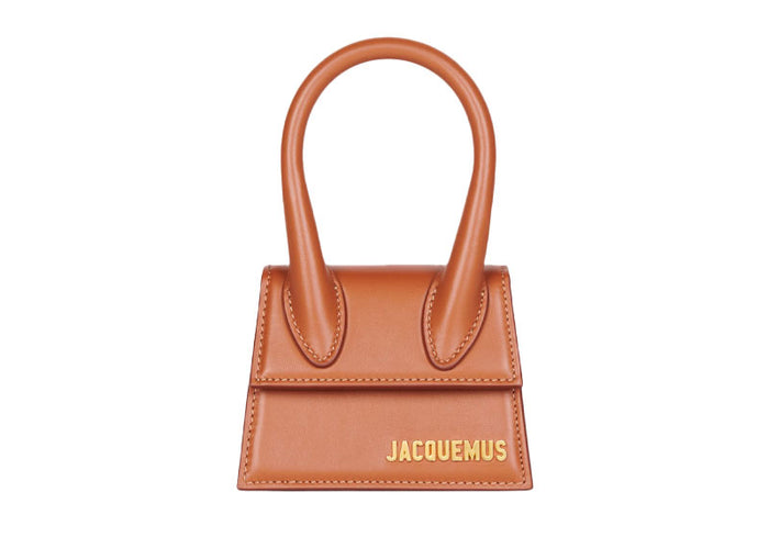 Jacquemus Le Chiquito Moyen Bag Leather, BROWN, CALFSKIN, Handbag