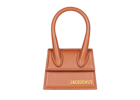 Jacquemus Le Chiquito Mini Leather, Brown, Calfskin, Handbag