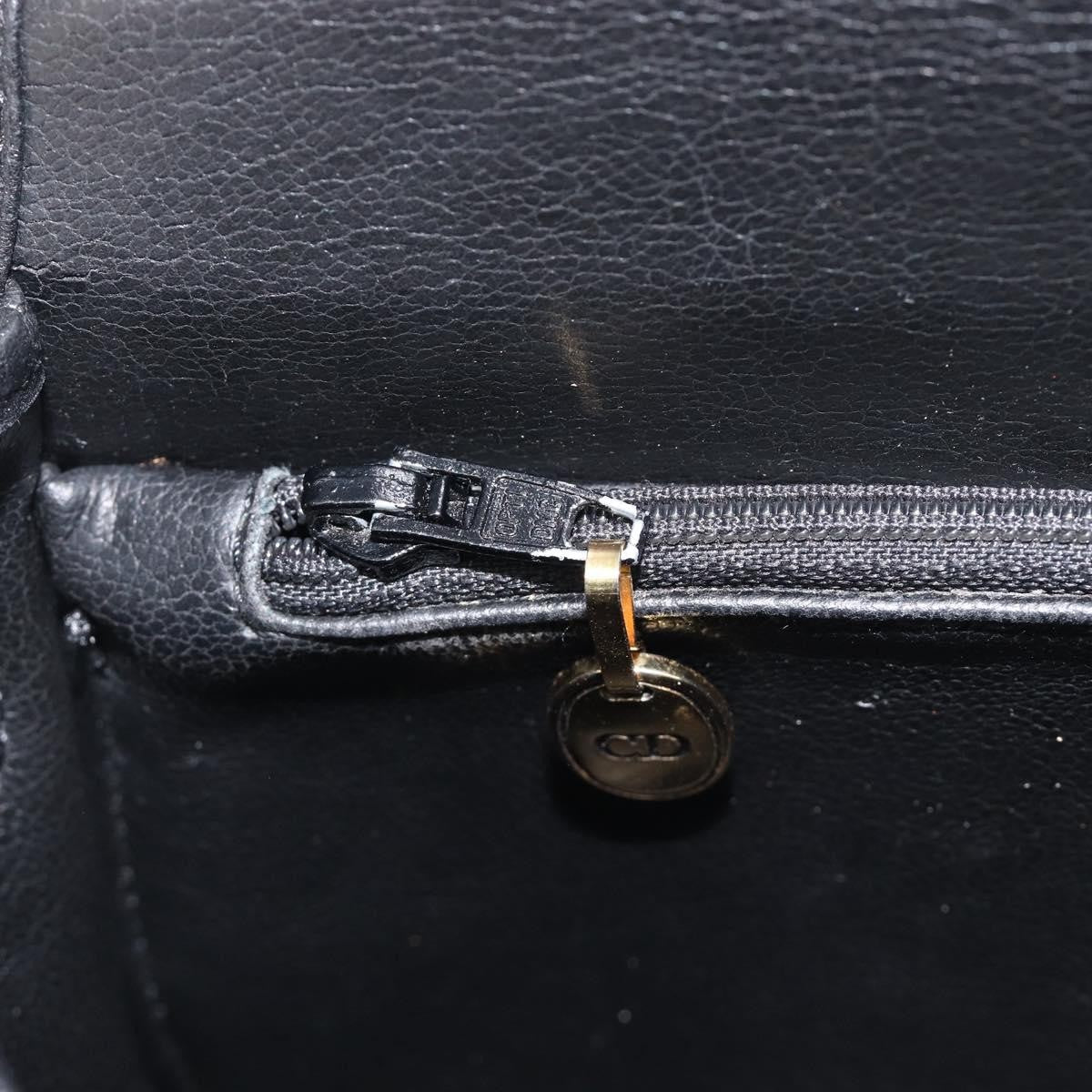 Christian Dior Vintage CD Flap Leather, Black, Leather, Shoulder Bag
