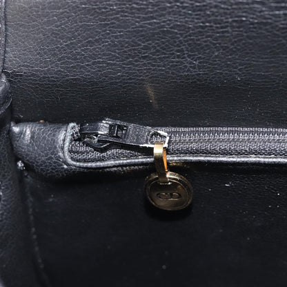 Christian Dior Vintage CD Flap Leather, Black, Leather, Shoulder Bag