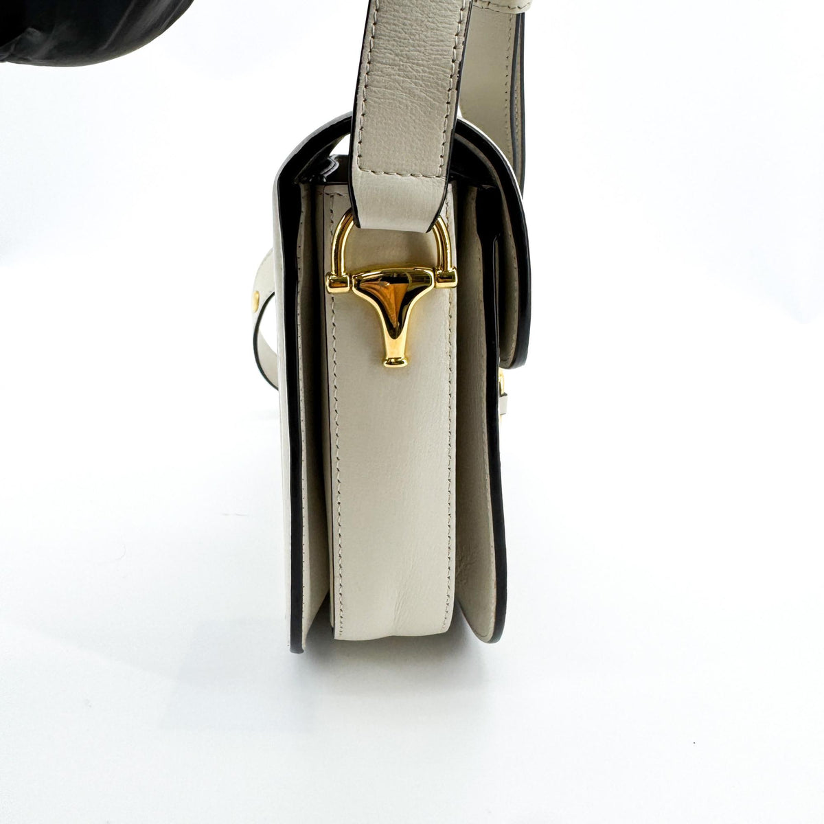 Gucci Horsebit 1955 GG Coated Canvas with Leather, Beige, Canvas, Shoulder Bag