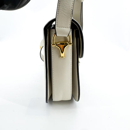 Gucci Horsebit 1955 GG Coated Canvas with Leather, Beige, Canvas, Shoulder Bag