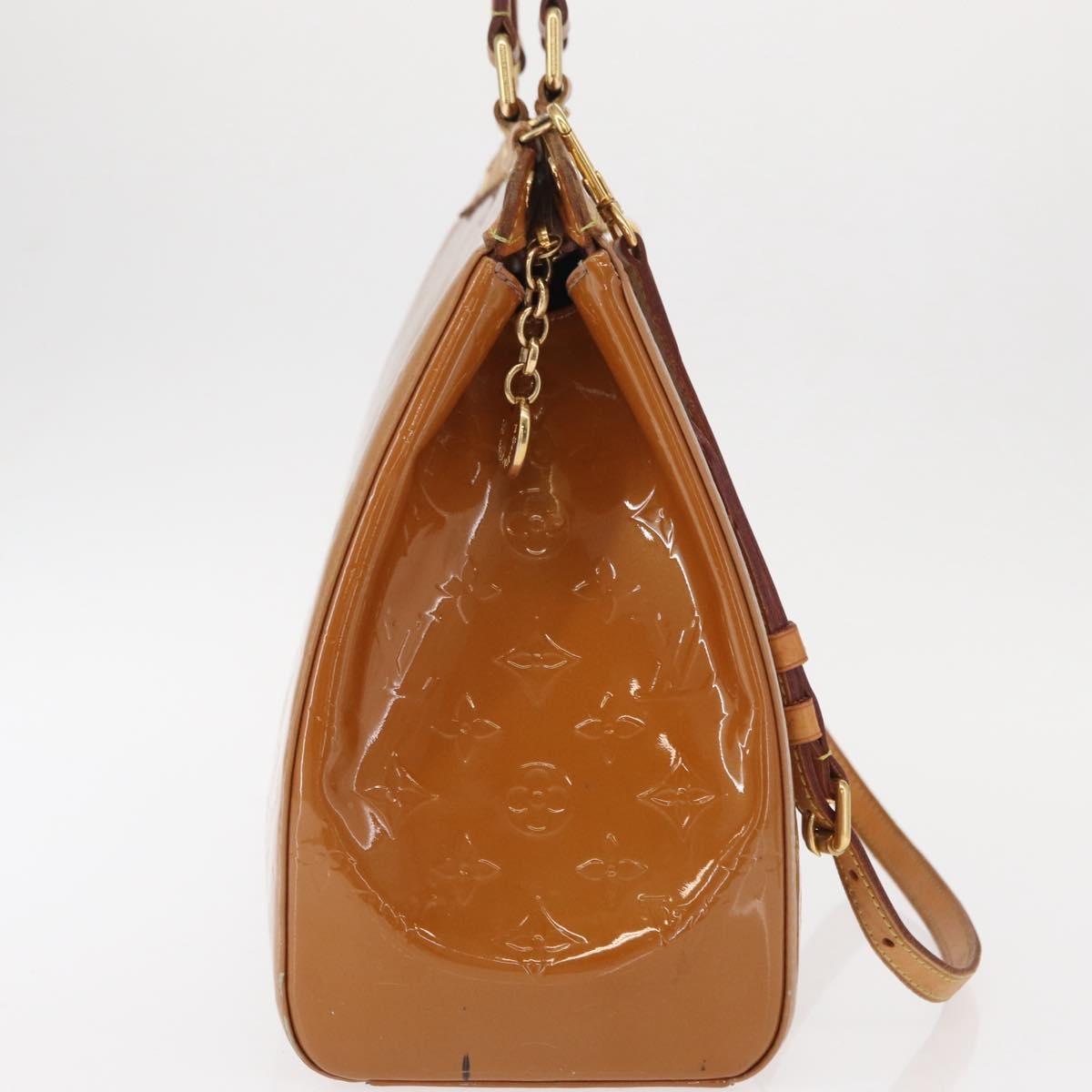 Louis Vuitton Brea Monogram Vernis, Brown, Patent Leather, Handbag