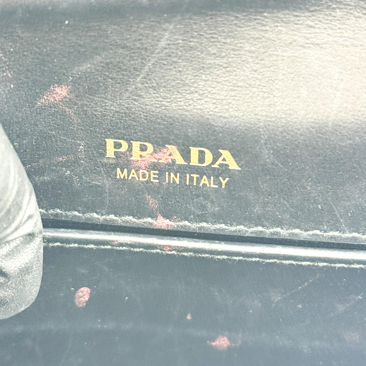 Prada Cahier Calf Hair with Leather, Black, Leather, Crossbody Bag