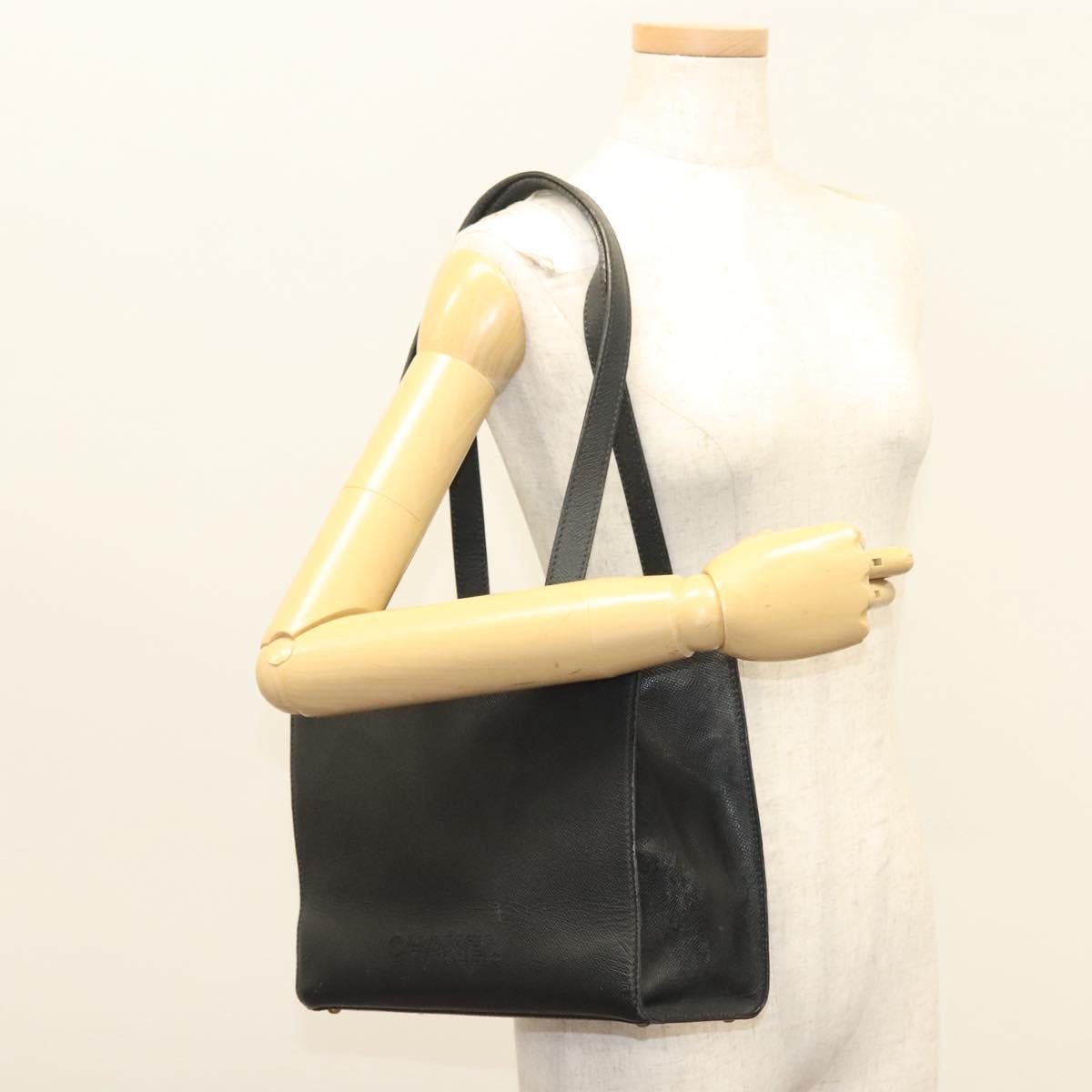 Chanel, Black, Leather, tote