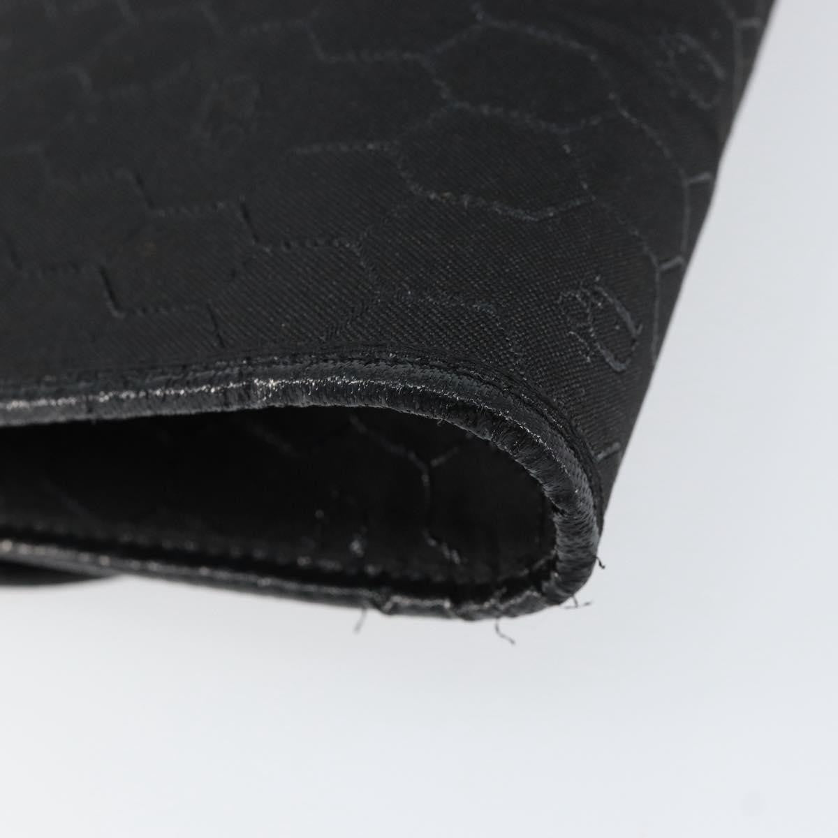 Christian Dior Vintage Honeycomb Canvas, Black, Canvas, Shoulder Bag