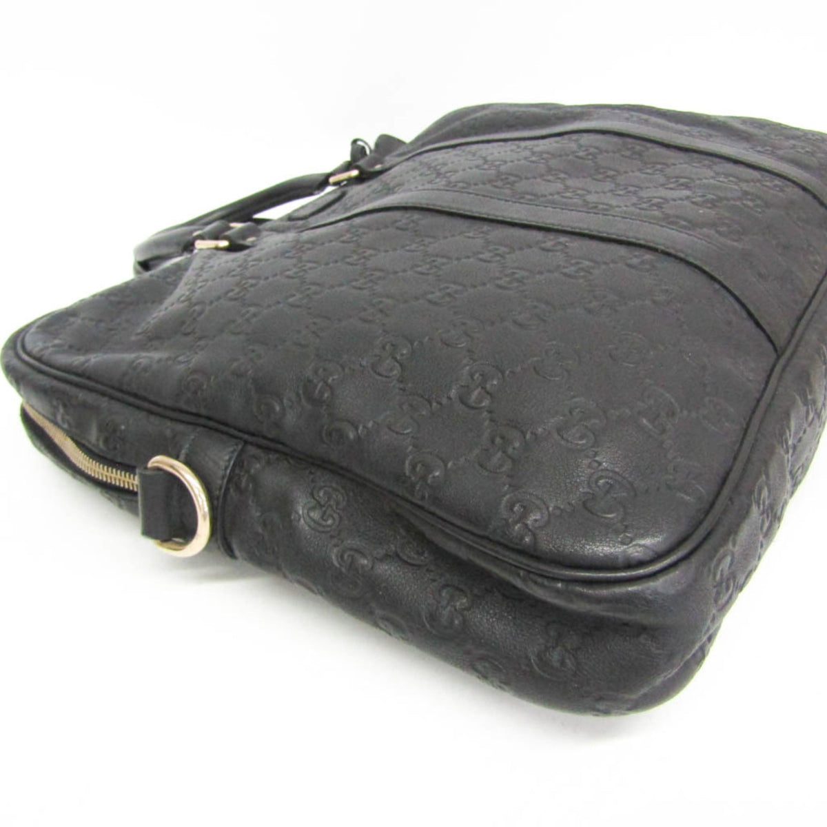 Gucci Convertible Guccissima Leather, Black, Leather, Briefcase