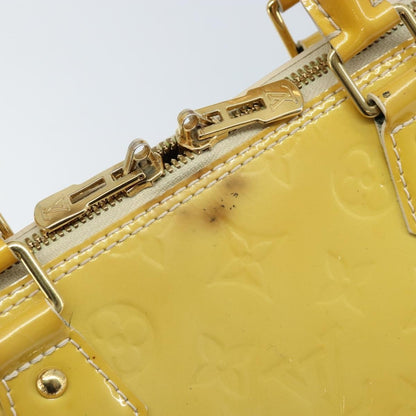 Louis Vuitton Alma Monogram Vernis, Yellow, Patent Leather, Handbag