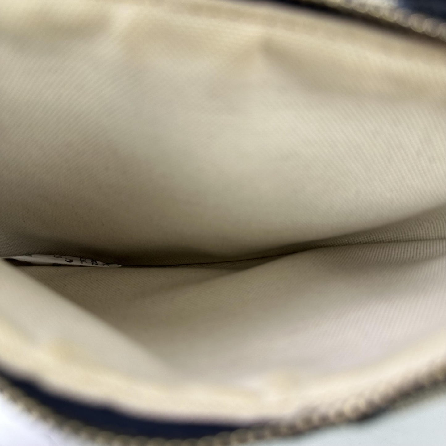 Christian Dior Saddle Oblique Canvas, Blue, Canvas, Shoulder Bag