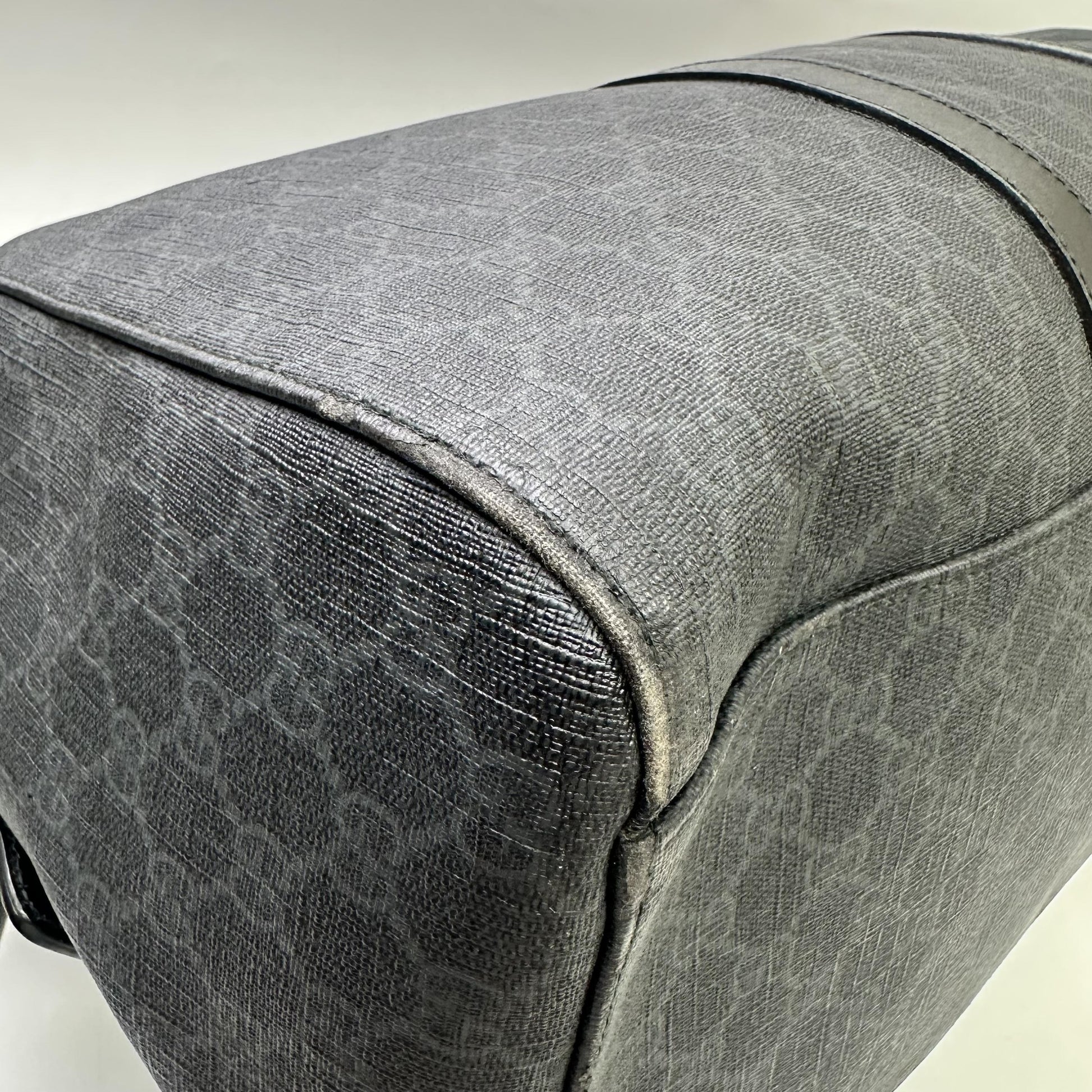 Gucci GG Supreme Carry-On Duffle Bag GG Canvas and Leather, Black, Canvas, Travel Bag