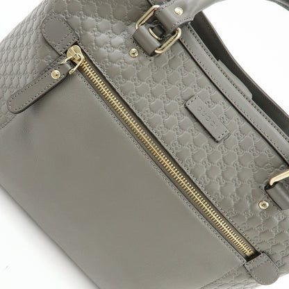 Gucci Zip Pocket Soft Microguccissima Leather, Gray, Leather, Tote Bag