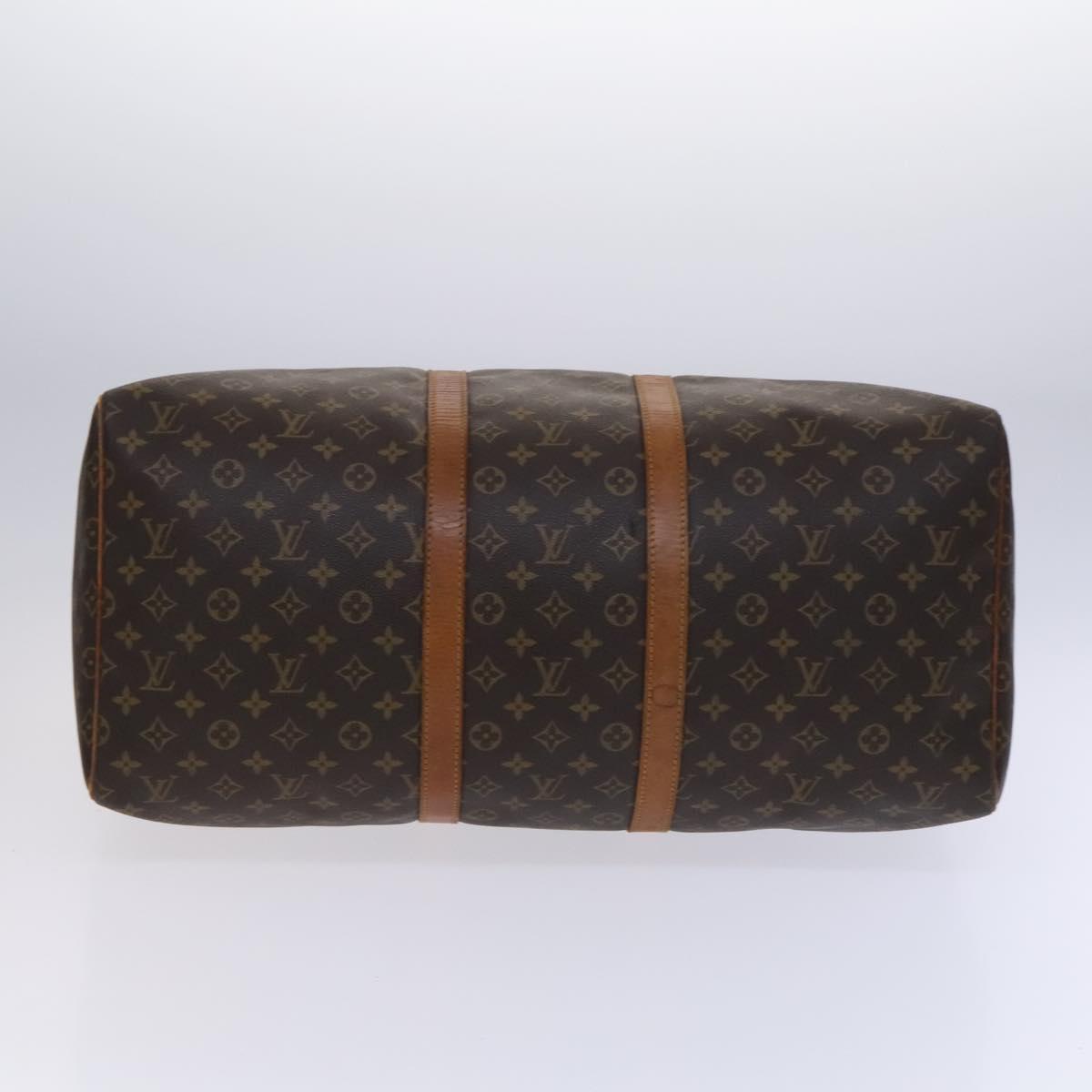 Louis Vuitton Keepall 55, Brown, Canvas, travel