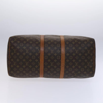 Louis Vuitton Keepall 55, Brown, Canvas, travel
