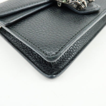 Gucci Dionysus Leather, Black, Leather, Handbag
