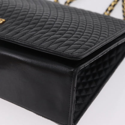 Bally Vintage Quilted Leather, Black, Leather, Shoulder Bag