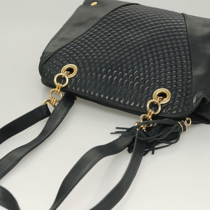 Bally Vintage Quilted leather, Black, Leather, Handbag