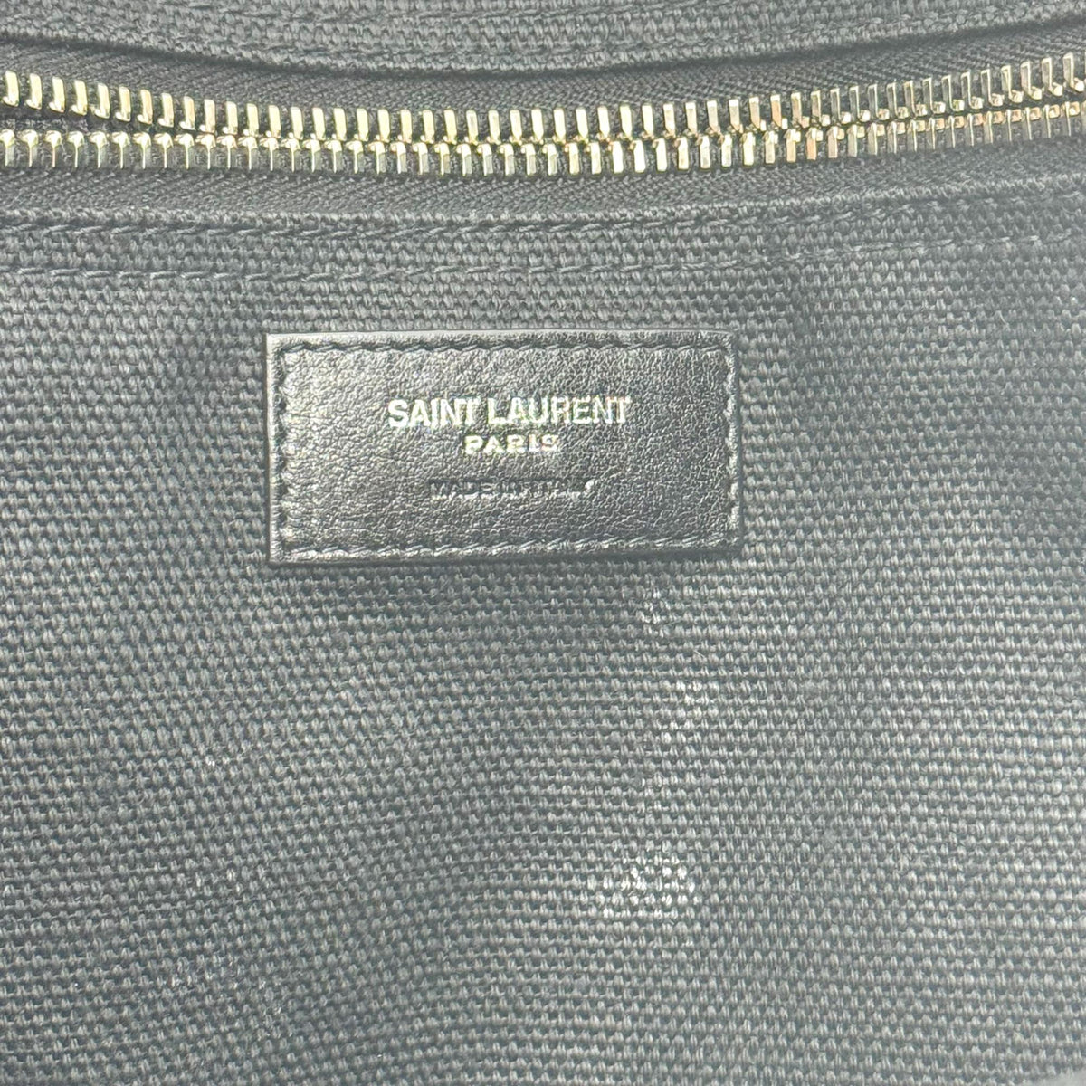 Saint Laurent Rive Gauche Shopper Canvas, White, Canvas, Tote Bag