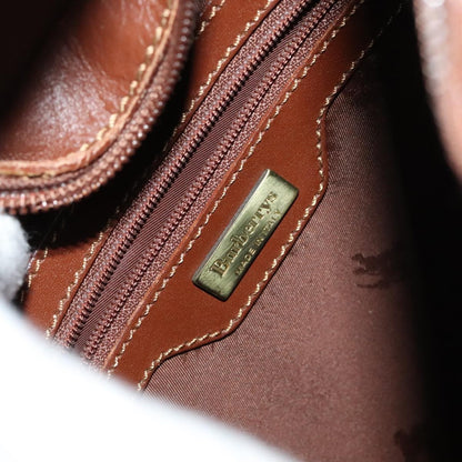 Burberry Shoulder Haymarket Coated Canvas, Beige, PVC, Shoulder bag