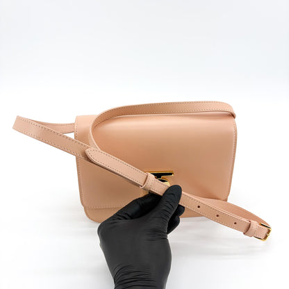 Burberry TB Shoulder Bag Leather, Beige, Leather, Shoulder Bag