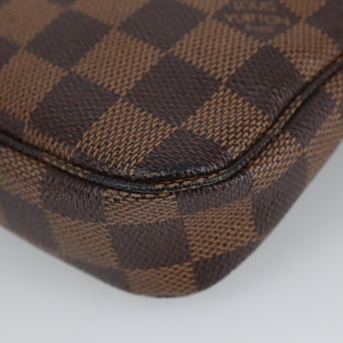 Louis Vuitton Pochette Accessoire, Brown, Canvas, clutch