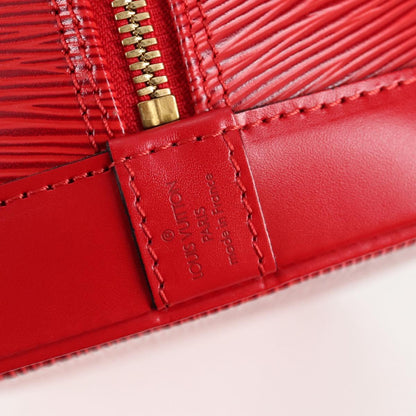 Louis Vuitton Alma, Red, Leather, handbag