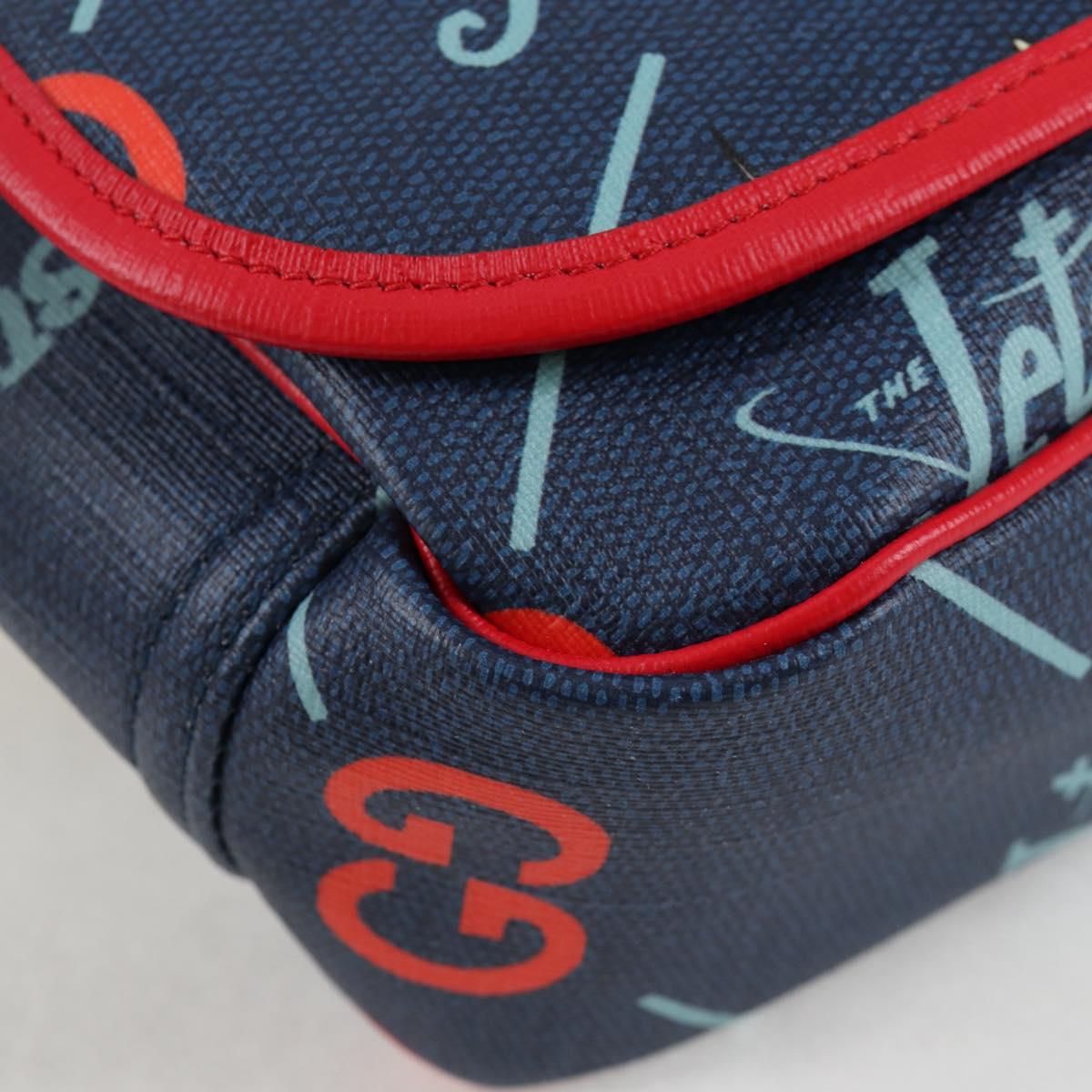 Gucci, Blue, Canvas, shoulder