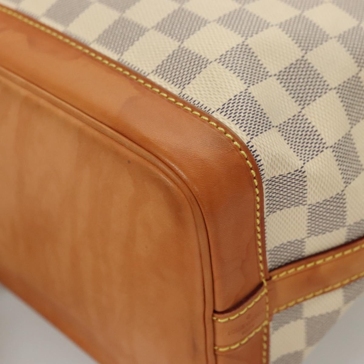 Louis Vuitton Noé BB, White, Canvas, shoulder