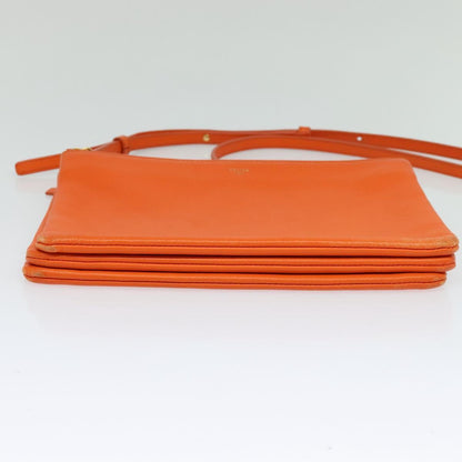 Céline Trio, Orange, Leather, shoulder