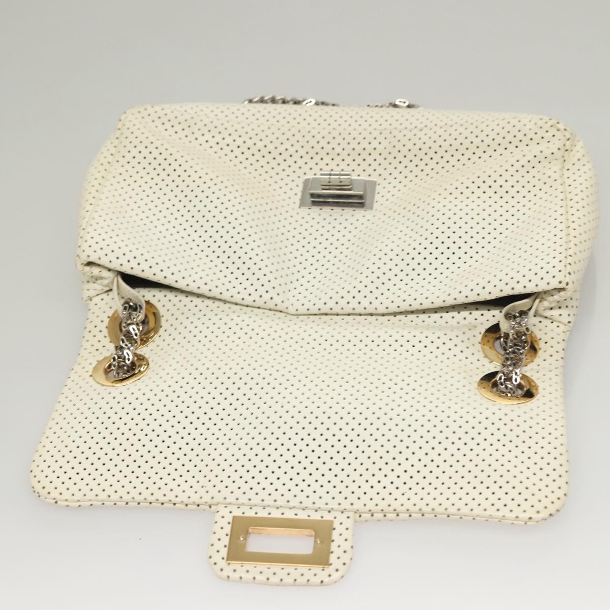 "Chanel 2,55", White, Leather, shoulder