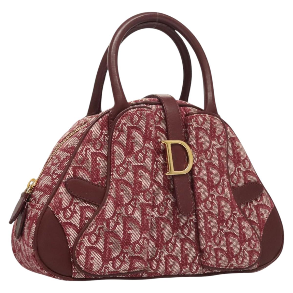 Dior Double Saddle, Red, Canvas, handbag