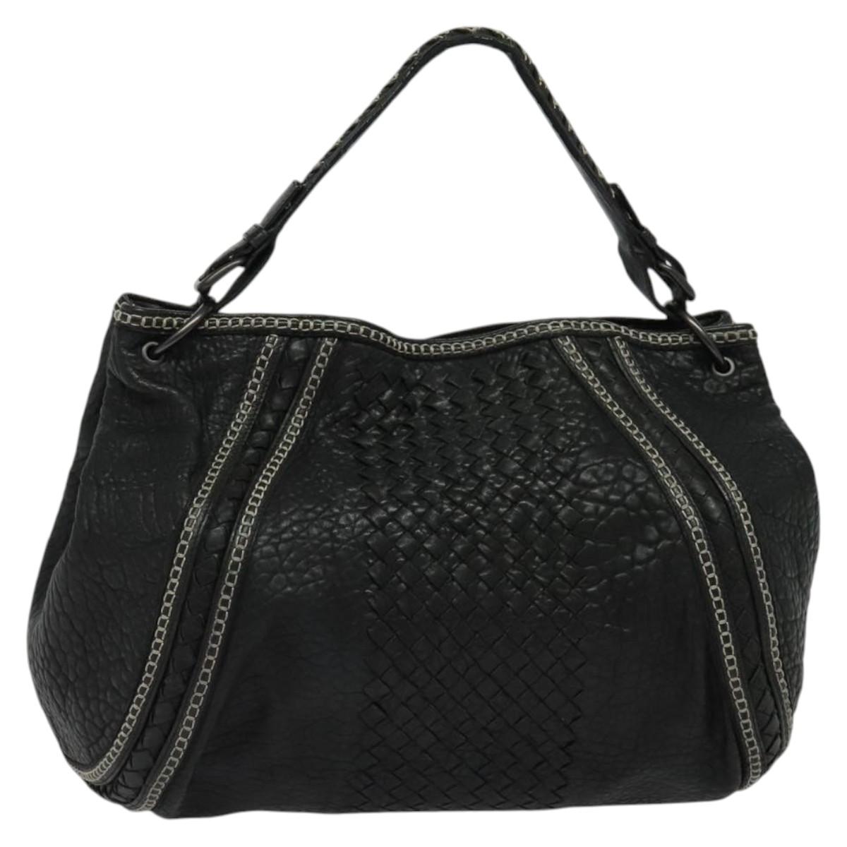 Bottega Veneta, Black, Leather, tote
