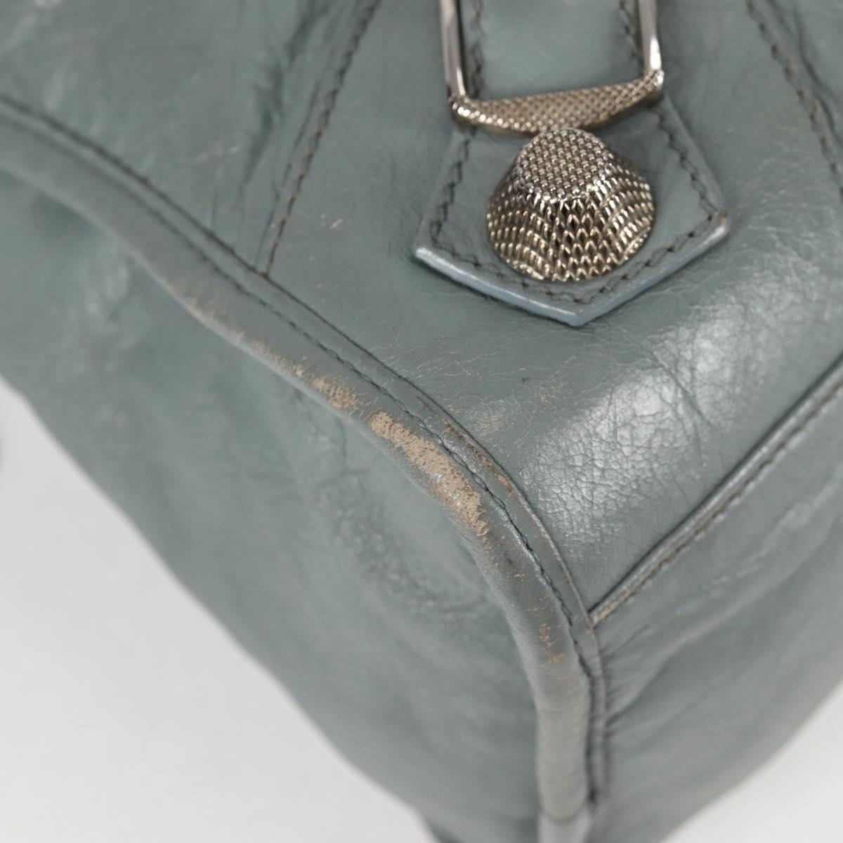 Balenciaga City, GRAY, Leather, handbag