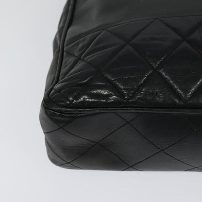 Chanel Vintage Grand Shopping Tote Quilted Calfskin, BLACK, LEATHER, Shoulder bag