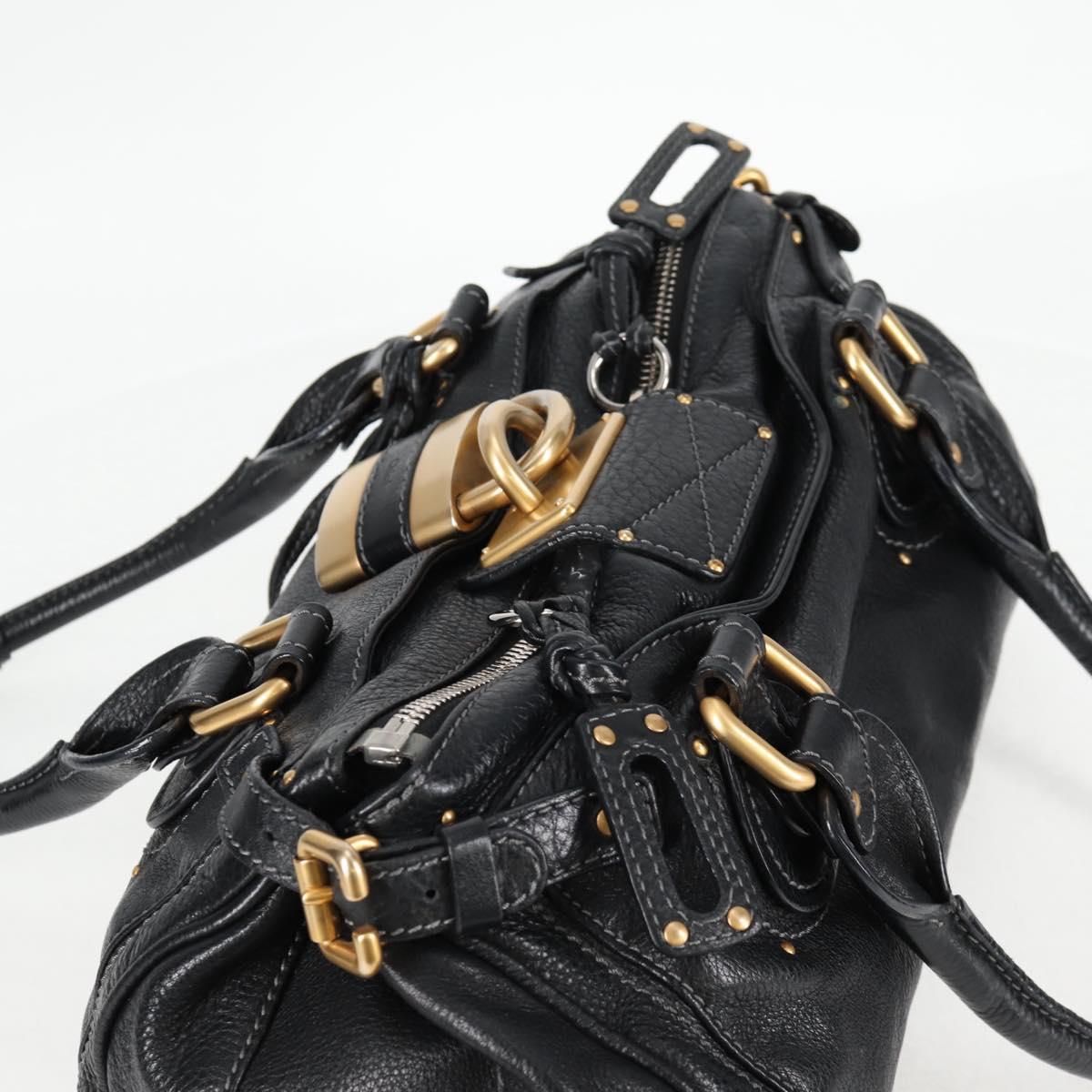 Chloé Paddington, Black, Leather, handbag