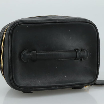 Chanel Vanity, Black, Leather, clutch
