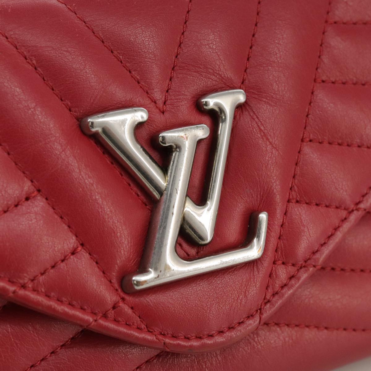 Louis Vuitton New Wave, Red, Leather, wallet