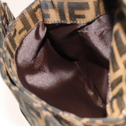 Fendi Zucca, Brown, Canvas, shoulder