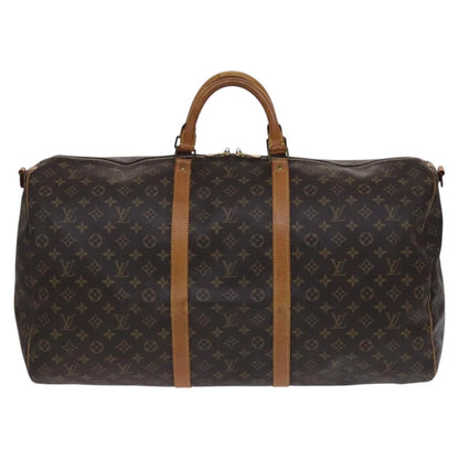 Louis Vuitton Keepall Bandoulière 60, Brown, Canvas, travel