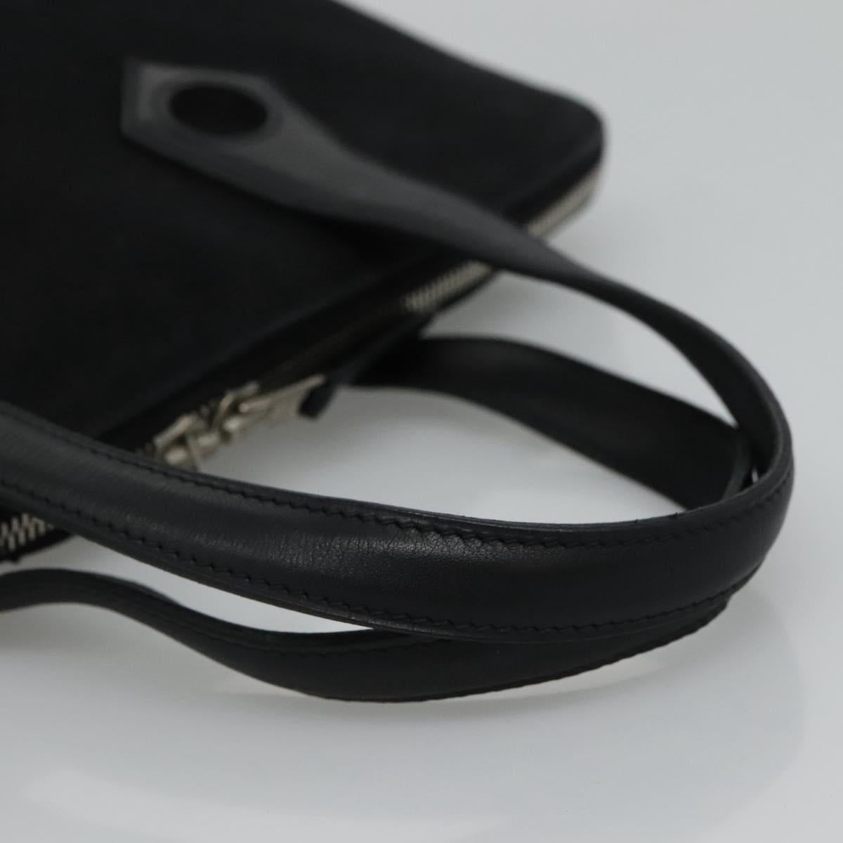 Hermès Heeboo, Black, Canvas, handbag
