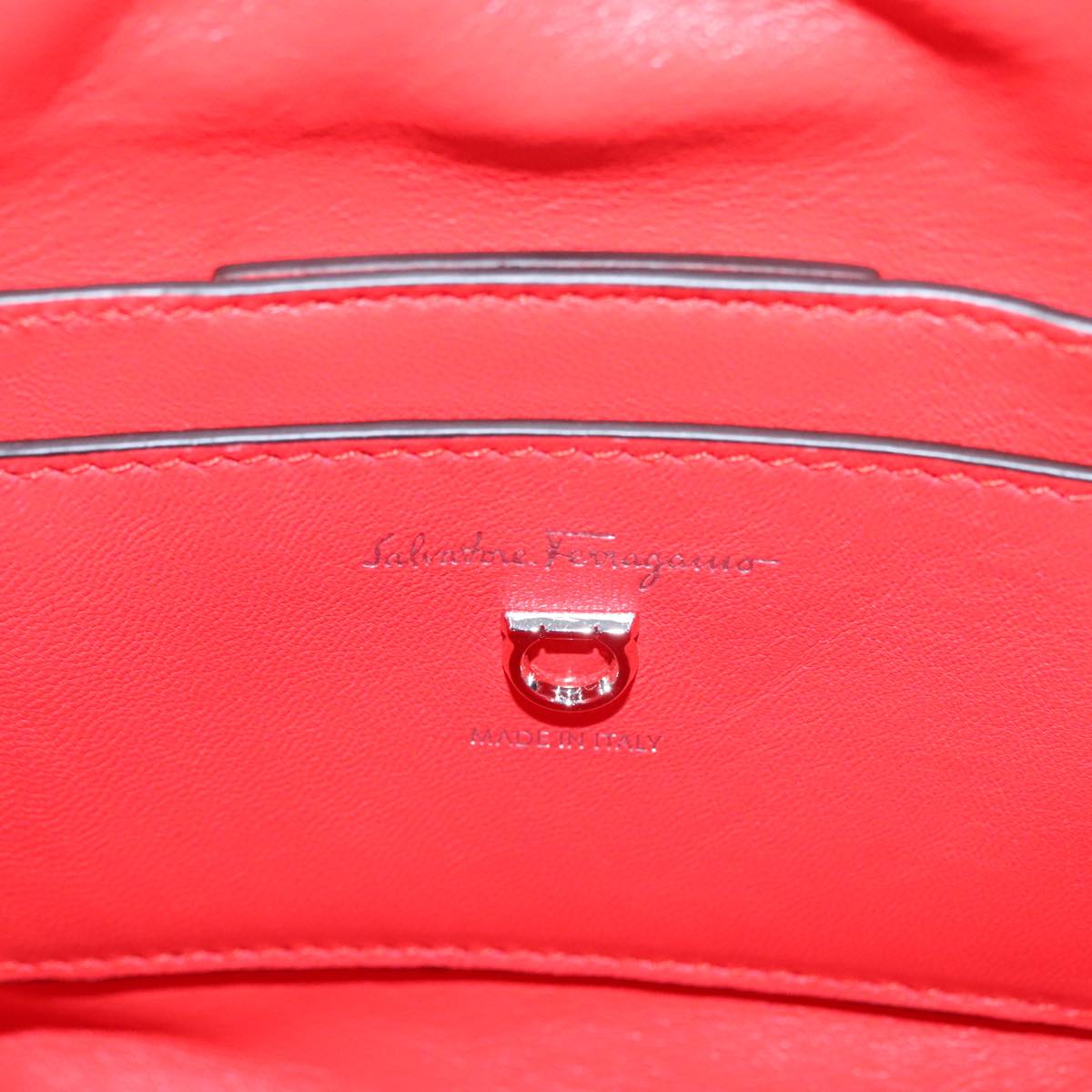 Salvatore Ferragamo, Red, Leather, shoulder