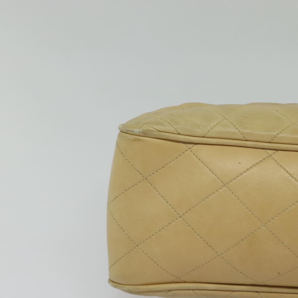 Chanel, Beige, Leather, shoulder