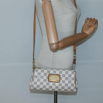 Louis Vuitton Eva, White, Canvas, shoulder