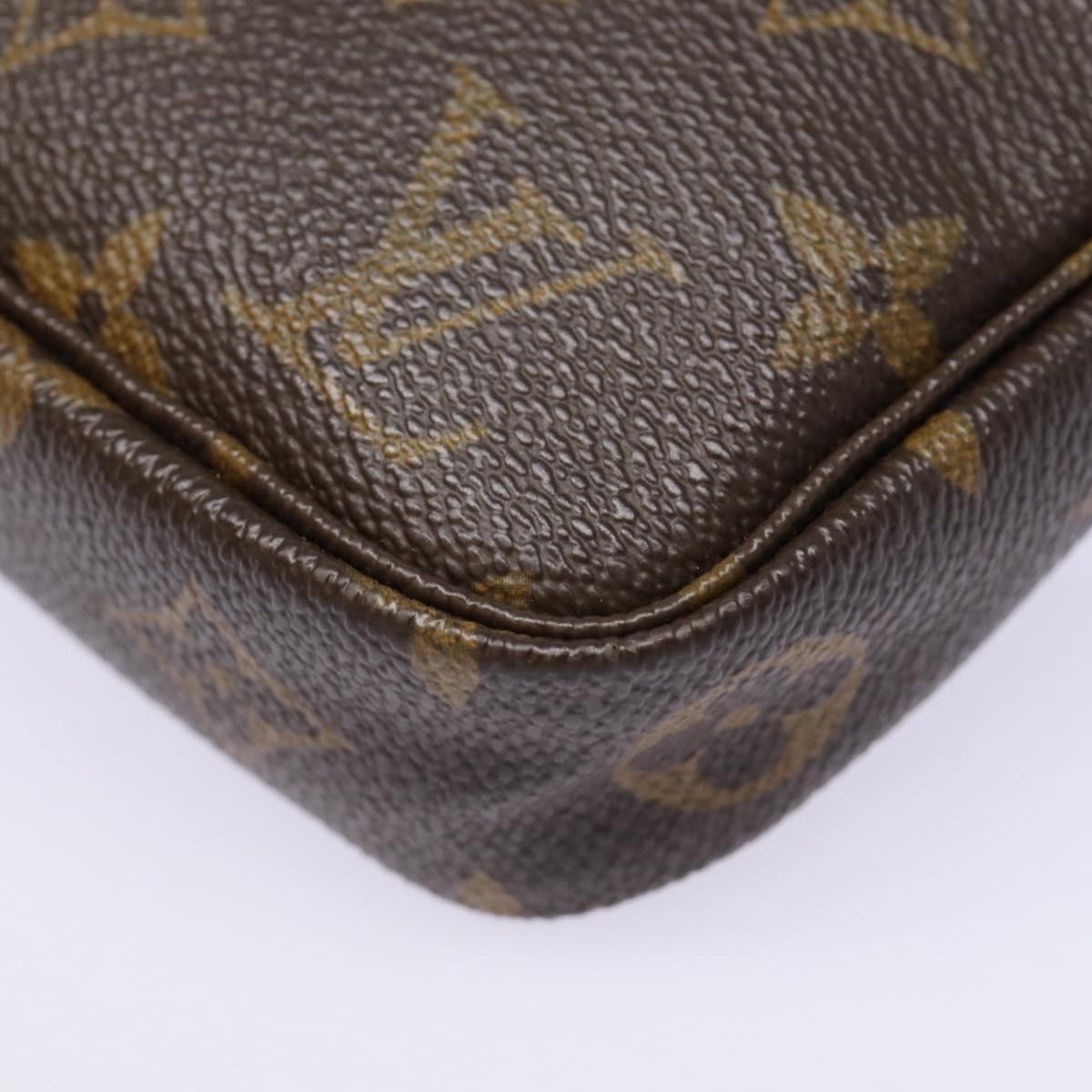 Louis Vuitton Pochette Accessoire, Brown, Canvas, clutch