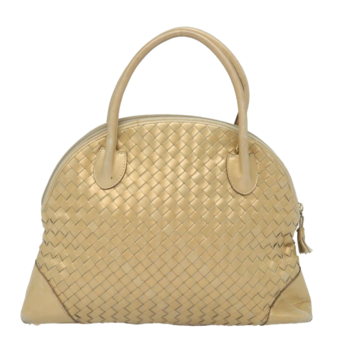 Bottega Veneta Intrecciato, Gold, Leather, handbag