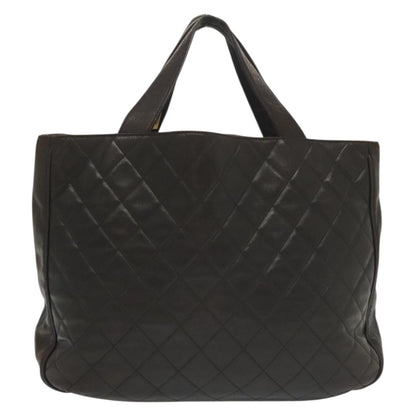 Chanel, "BROWN,GOLD", Leather, tote