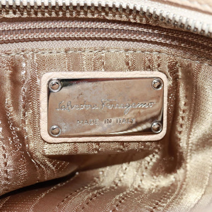 Salvatore Ferragamo Sofia Satchel Grainy Leather, Beige, Leather, Handbag