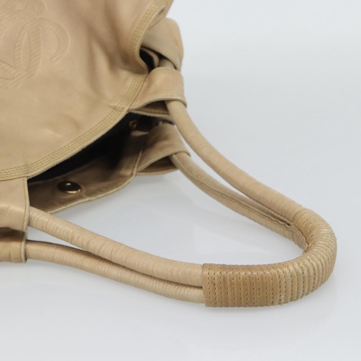 Loewe Anagram Logo Nappa Aire Hand Leather, Beige, Leather, Handbag