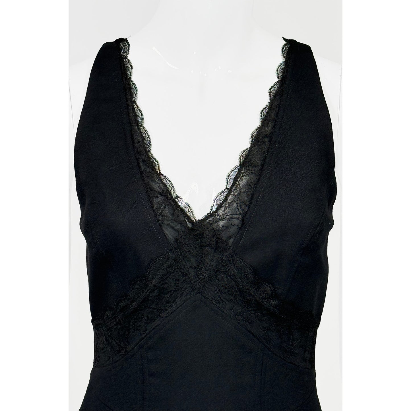 ROBERTO CAVALLI Lace Trim Slip Dress