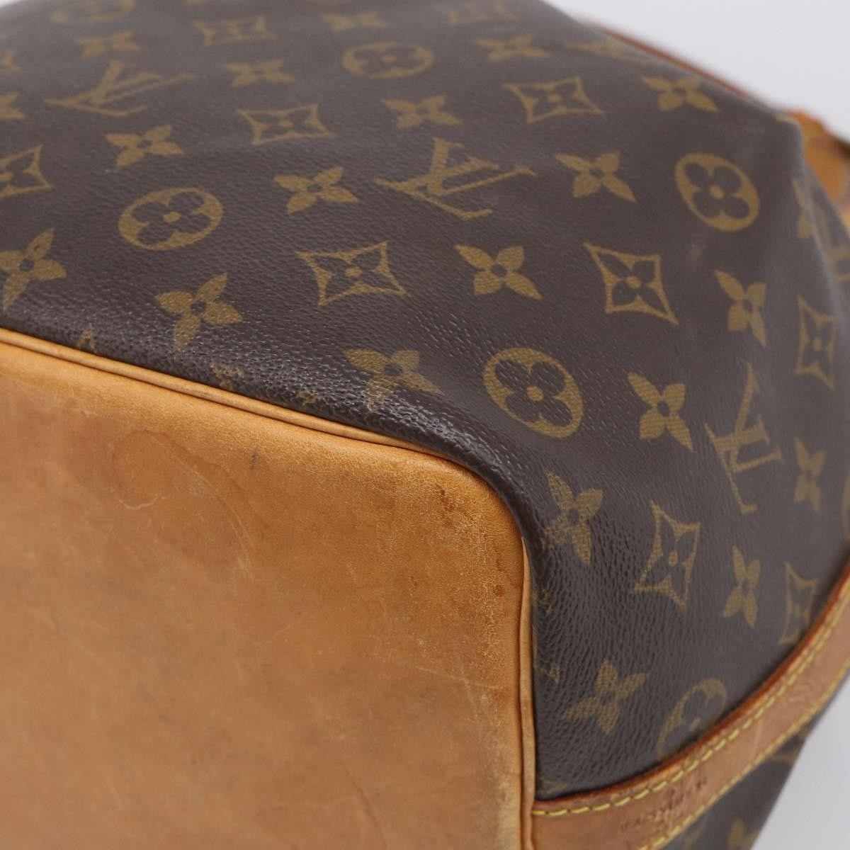 Louis Vuitton Petit Noe Monogram Canvas, Brown, Canvas, Handbag