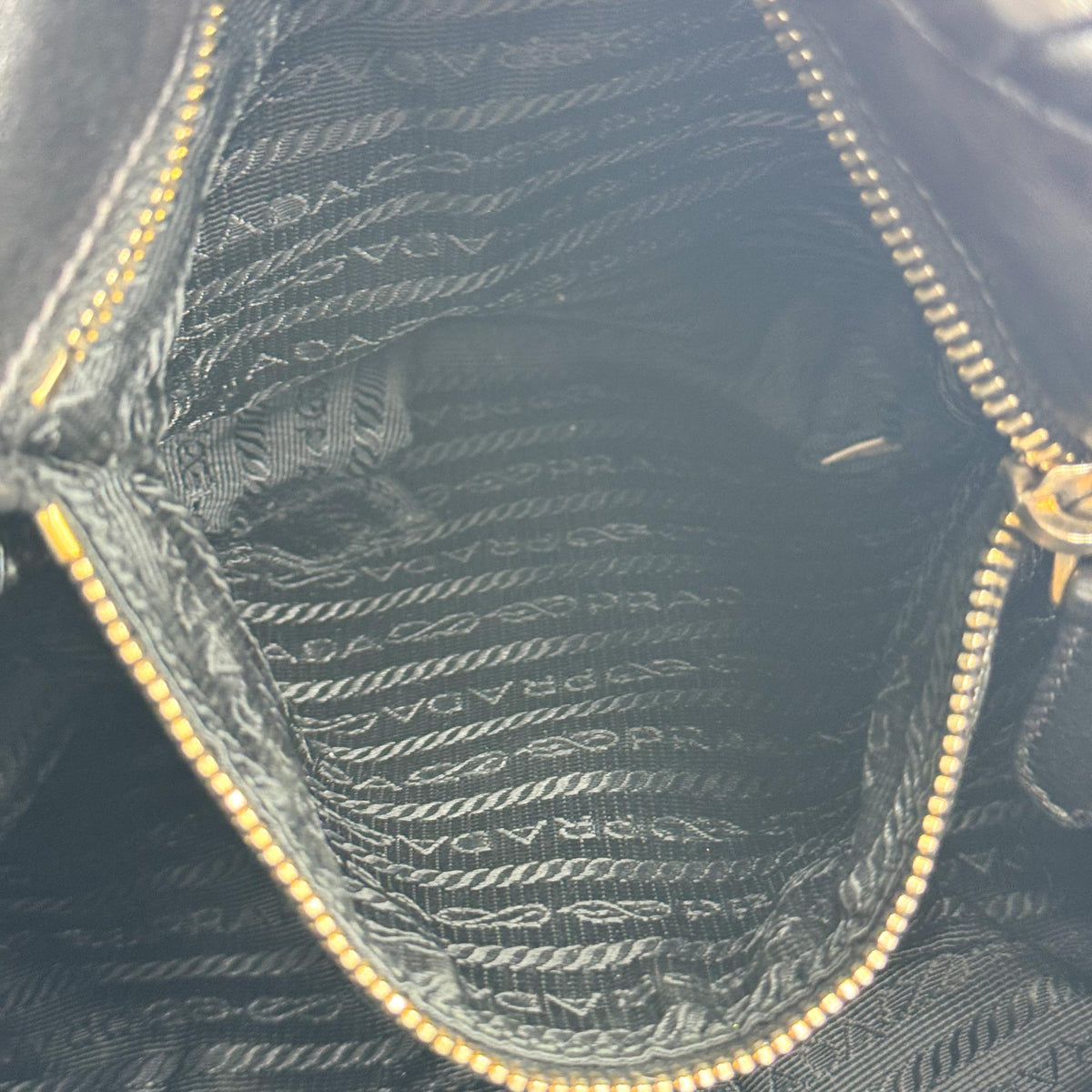 Prada Buckle Open Soft Calf, Black, Leather, Tote Bag